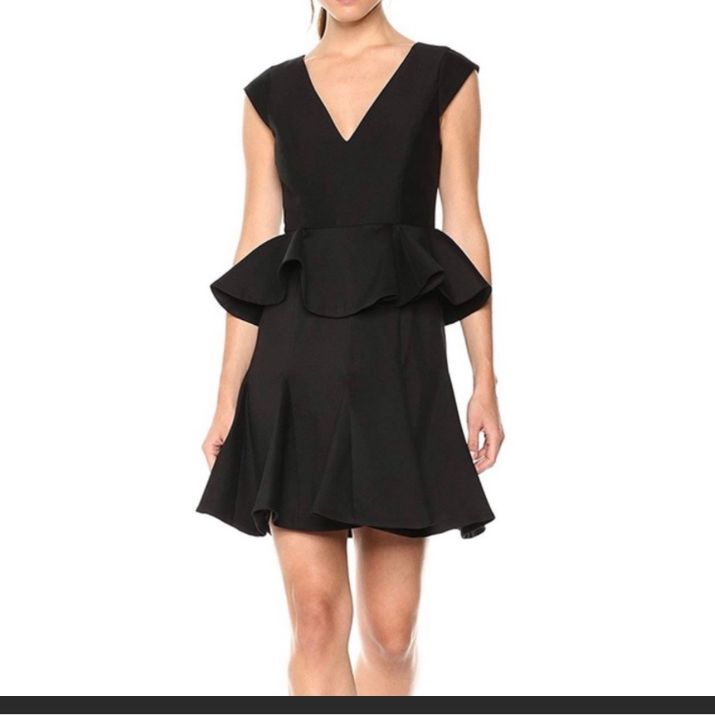 Nwt Halston Heritage Peplum Twill Dress. Fully Lined. Never Worn Size 2